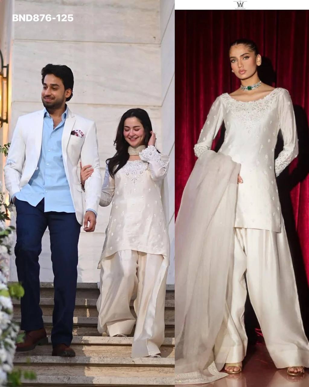 Fashionable Top Quality Crepe with Thread with Sequence work Farshi Salwaar-Suit & Dupatta Set - Image 5