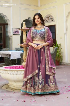 Heavy New Arrival Star Georgette with Embroidery Sequence & Thread work Lehenga-Choli & Dupatta Set