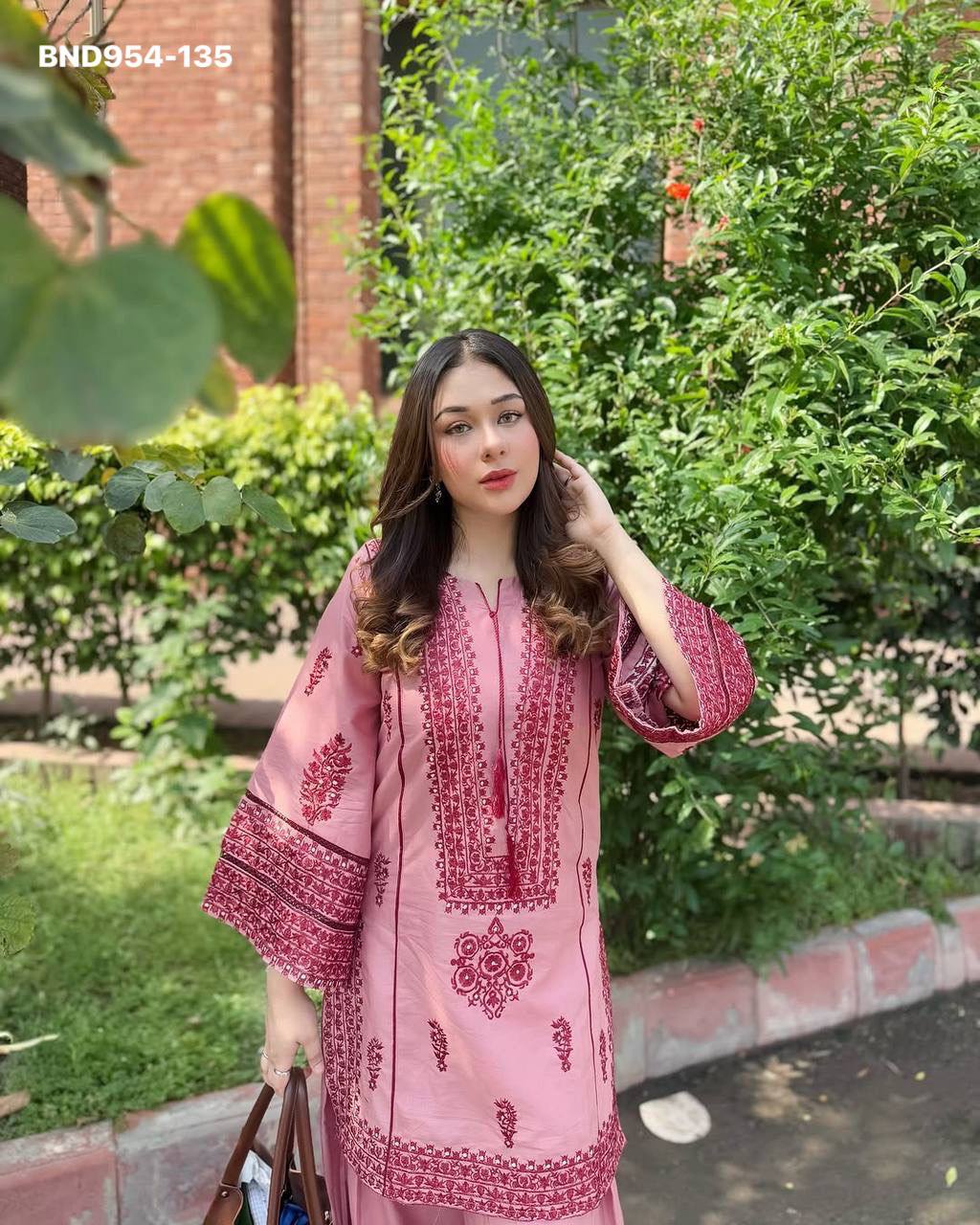 Latest Linen Cotton Solid Full-Sleeve Peplum Top & Pocket Pant Ready made Set Collection - Image 2