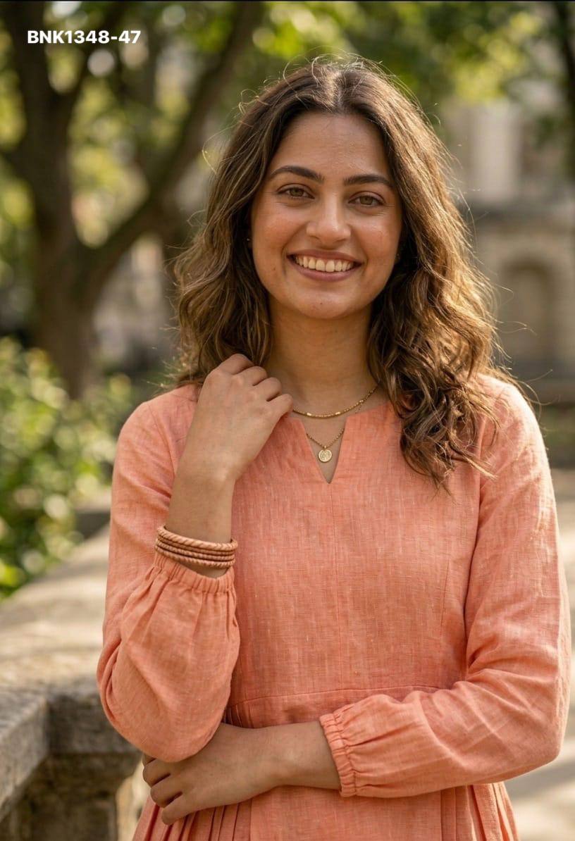 Latest Linen Cotton Solid Full-Sleeve Peplum Top & Pocket Pant Ready made Set Collection - Image 24